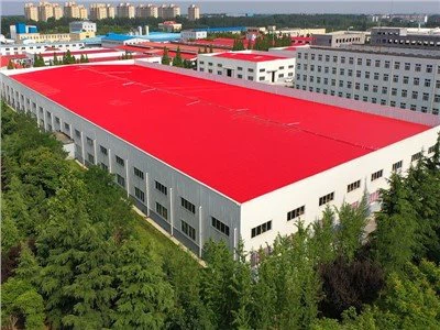 Festive Colors Steel Structure Warehouse- Workshop With Parapet Wall